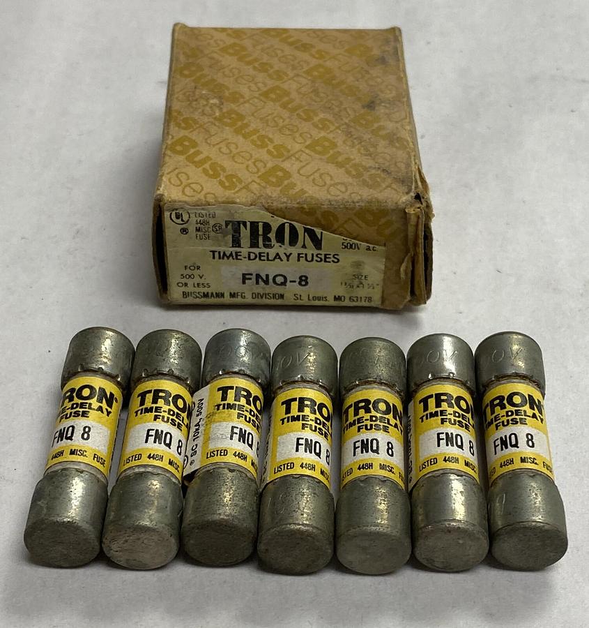 Bussmann,FNQ-8,Tron Fuse Lot Of 7 NOS