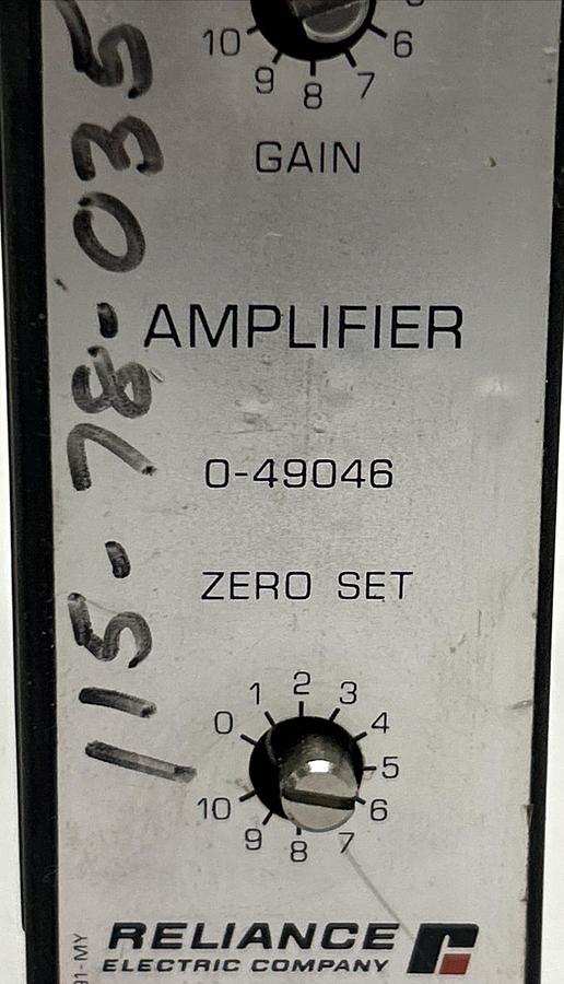 Used RELIANCE,0-49046,CARDPAK AMPLIFIER MODULE