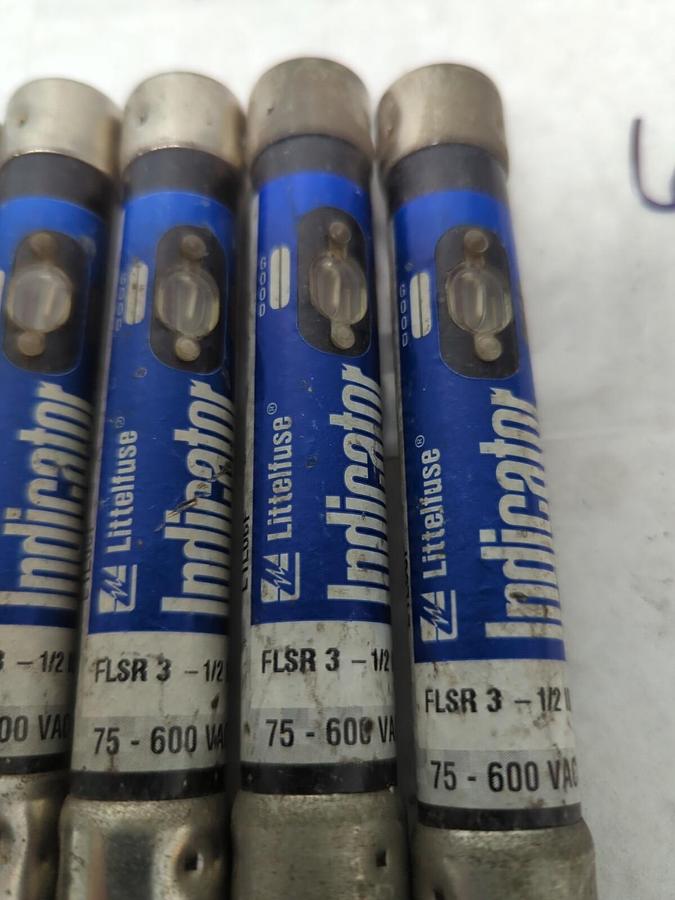 Used LITTELFUSE,FLSR 3-1/2ID,INDICATOR 3-1/2 AMP FUSE LOT OF 6 PRE-OWNED