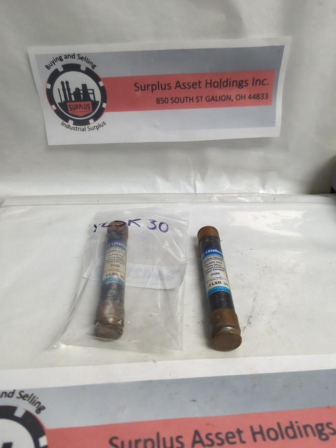 Used LITTELFUSE,FLSR-30,POWR-GARD FUSE 30 AMP LOT OF 2 PRE-OWNED