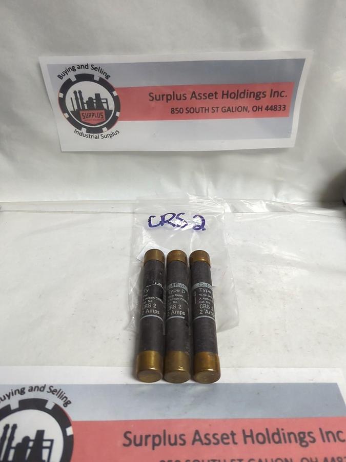 Used CEFCO,CRS 2,TIME-DELAY 2 AMP FUSE LOT OF 3 PRE-OWNED