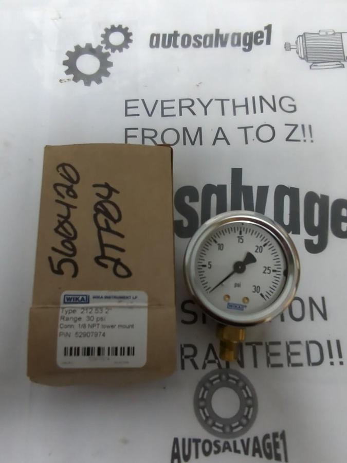 WIKA,52907974,TYPE 212.53 GAUGE 2 INCH FACE 1/8 INCH BOTTOM NPT