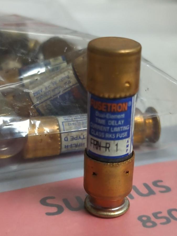 Used COOPER BUSSMANN,FRN-R-1,FUSETRON 1 AMP FUSE LOT OF 45 PRE-OWNED