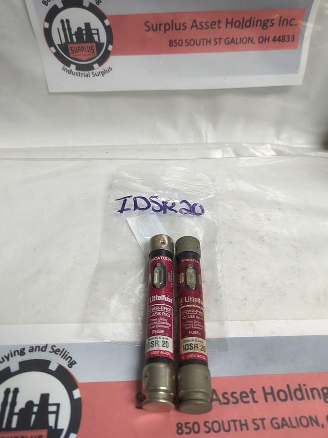 Used LITTELFUSE,IDSR20,INDICATOR 20 AMP FUSE LOT OF 2 PRE-OWNED