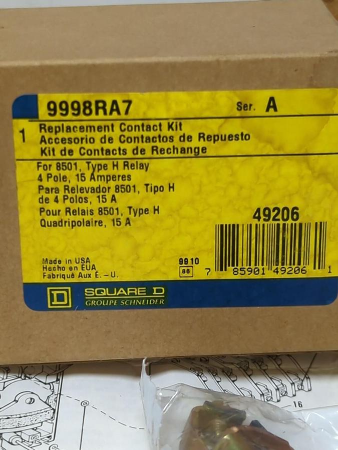 SQUARE D,9998RA7,SERIES-A REPLACEMENT CONTACT KIT NOS
