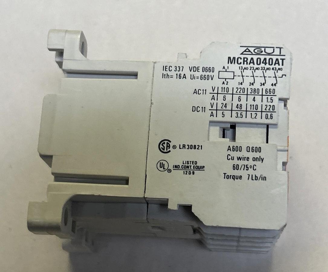 Used AGUT,MCRA040AT,CONTACTOR
