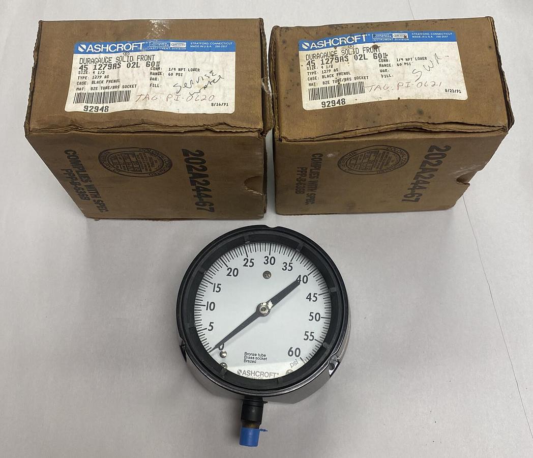 ASHCROFT,451279AS02L60#,DURAGAUGE SOLID FRONT CASE LOT OF 2 NOS