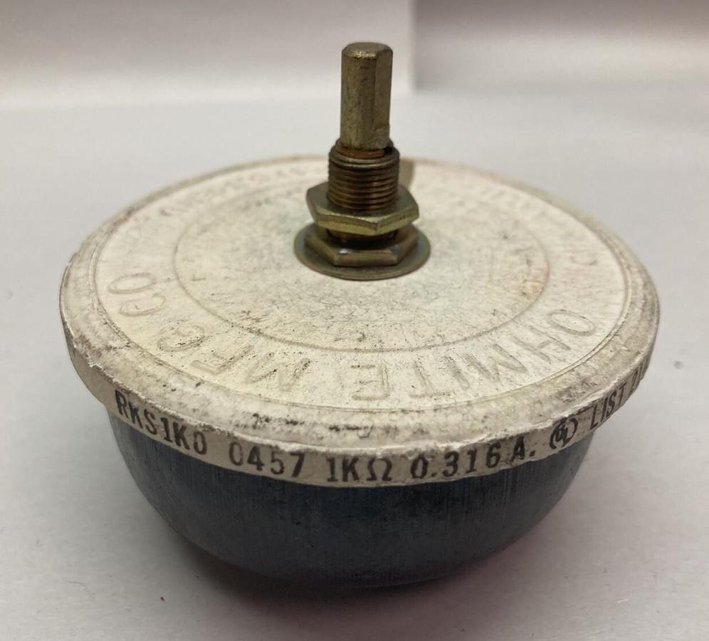 Used Ohmite,RKS1K0 0457,Rheostat 0.316A Series 8419