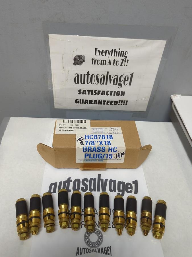 CONCO SYSTEMS,HCB7818,BRASS HC PLUG 7/8 IN X 18 BOX OF 11 NOS