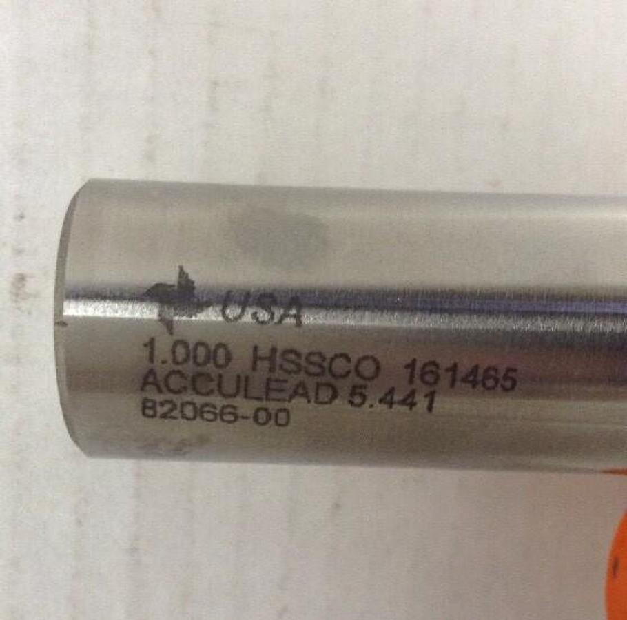 Acculead,82066-00-B,Cobalt End Mill 1 IN Diameter by 1 IN Shank Diameter