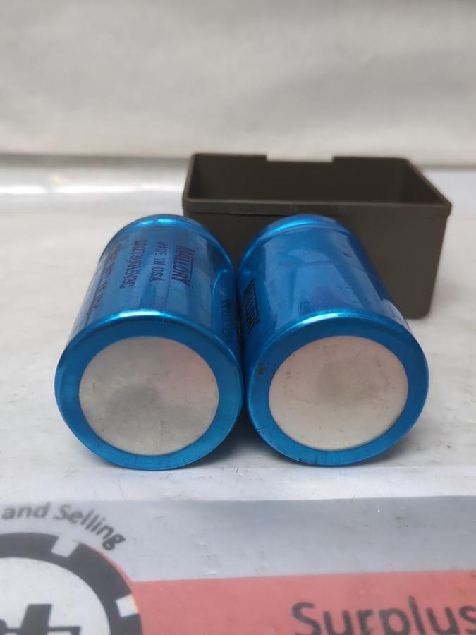 Used MALLORY,CG273U015V3C,CAPACITOR 27000MFD 15 VDC LOT OF 2 PRE-OWNED