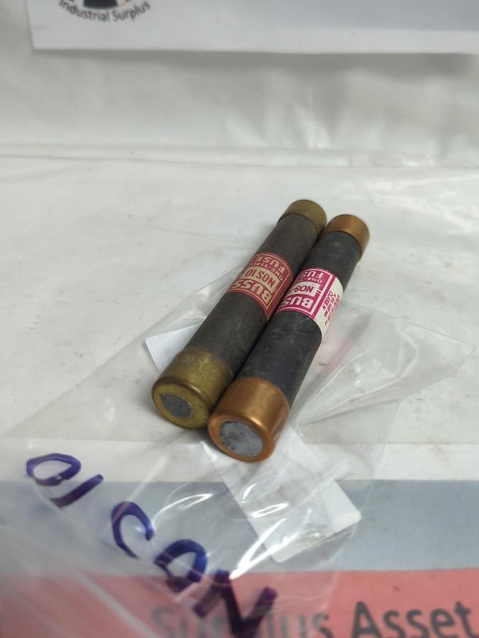 Used COOPER BUSSMANN,NOS 10,ONE-TIME 10 AMP FUSE LOT OF 2 PRE-OWNED