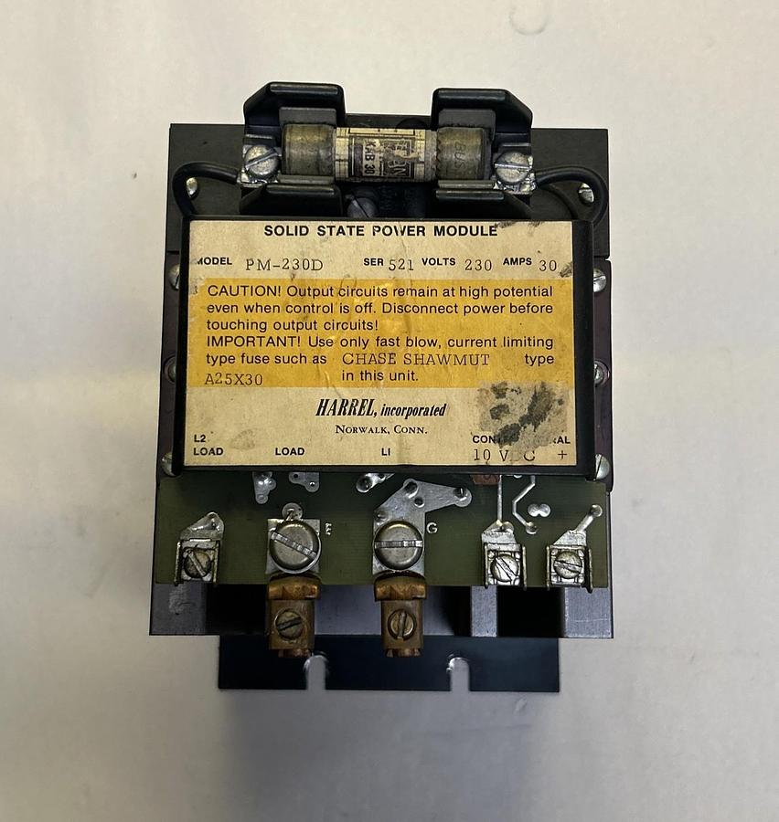 Used HARREL,PM-230D,SOLID STATE POWER MODULE 30A 230V