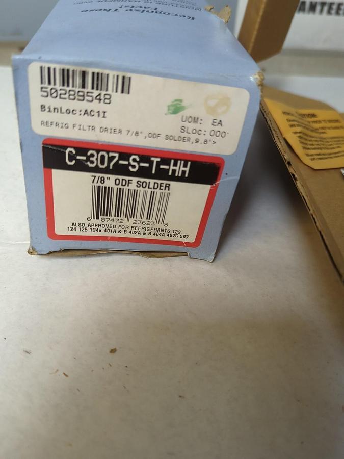 SPORLAN,C-307-S-T-HH,CATCH-ALL FILTER/DRIER 7/8 INCH ODF SOLDER NOS