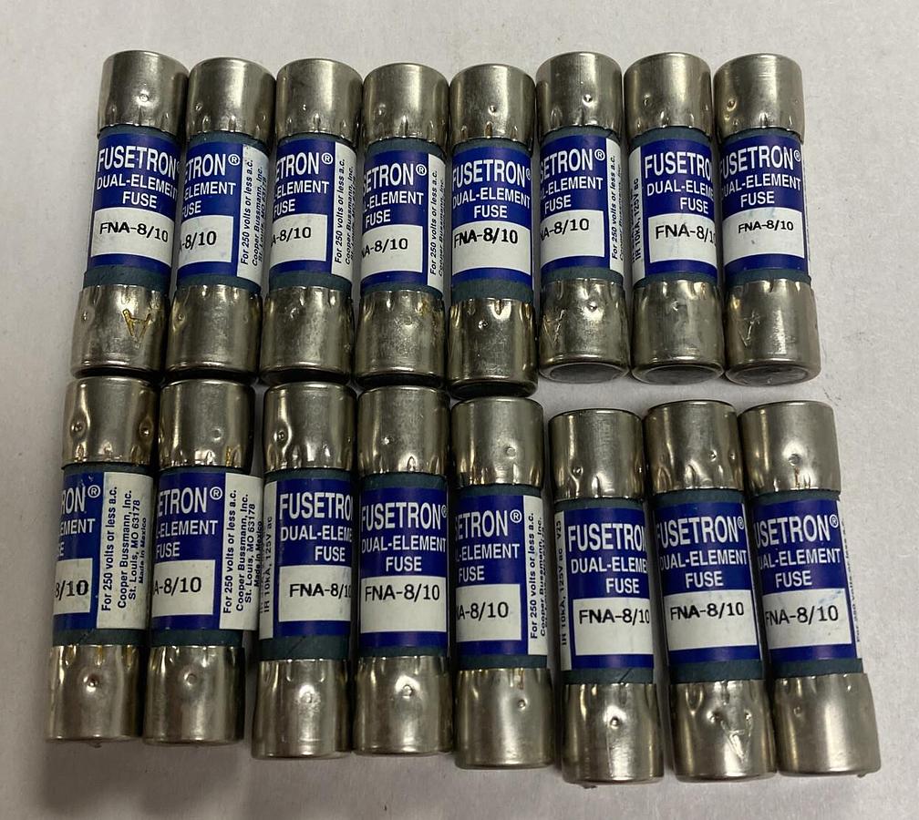 Cooper Bussmann,FNA-8/10,Fusetron Lot Of 16 NOS