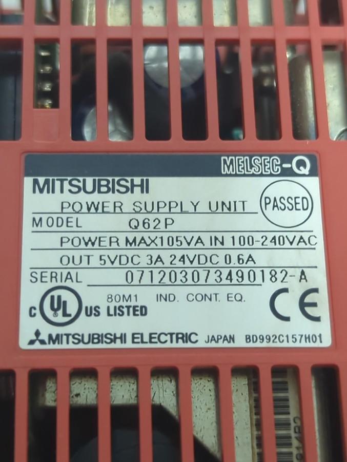 Used MITSUBISHI,Q62P,POWER SUPPLY PRE-OWNED