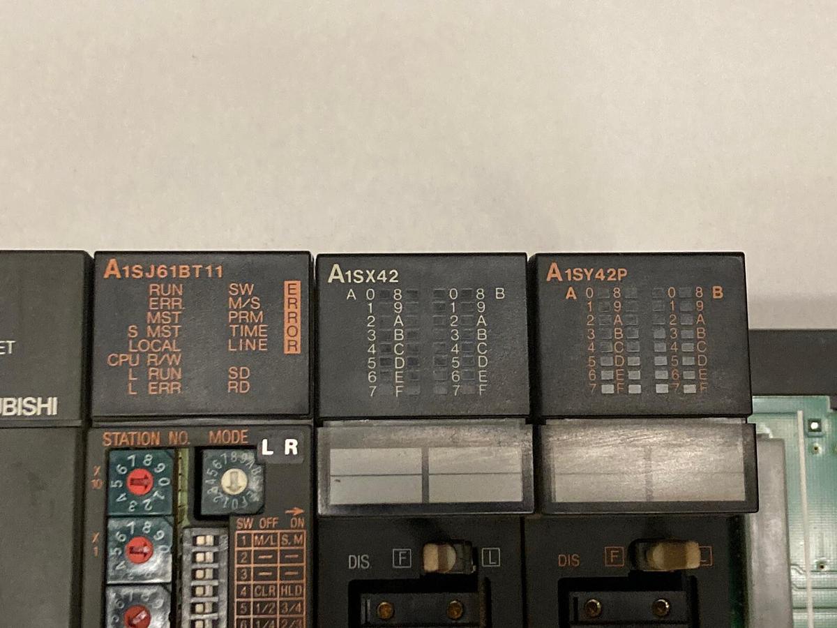 Used Mitsubishi,A1S61PN A1SHCPU A1SJ61BT11 A1SX42 A1SY42P,PLC Rack Assembly