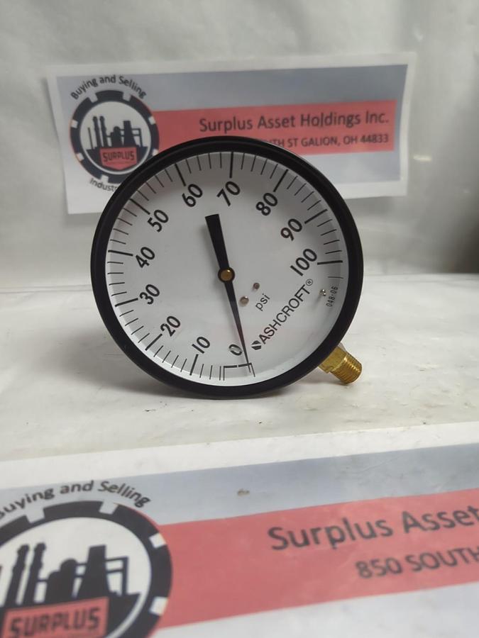 Used ASHCROFT,048-06,GAUGE 0-100 PSI PRE-OWNED
