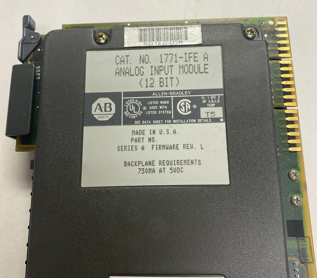 Used ALLEN BRADLEY,1771-IFE,SER A ANALOG INPUT MODULE