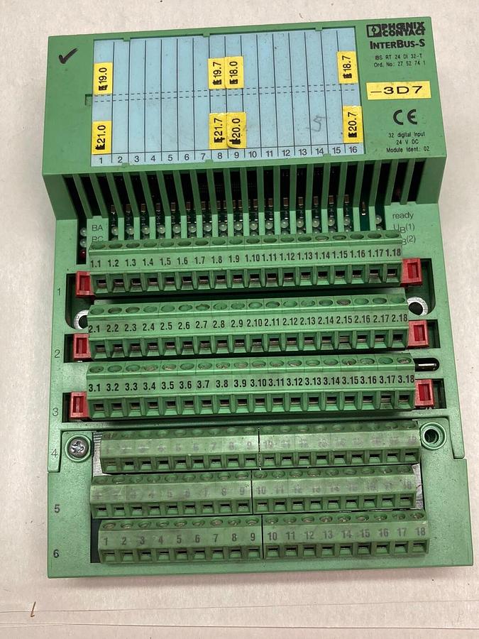Used Phoenix Contact,IBS RT 24 DI 32-T,Digital Input Module 24vdc
