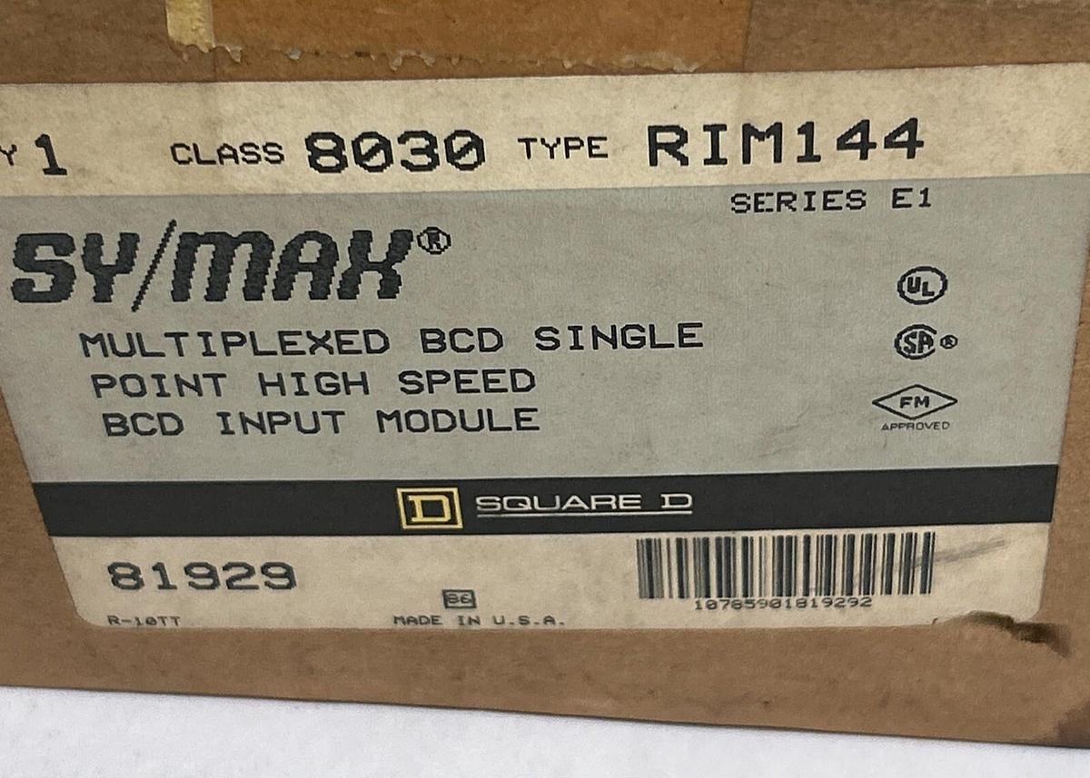 SQUARE D,8030-RIM144,INPUT MODULE NOS