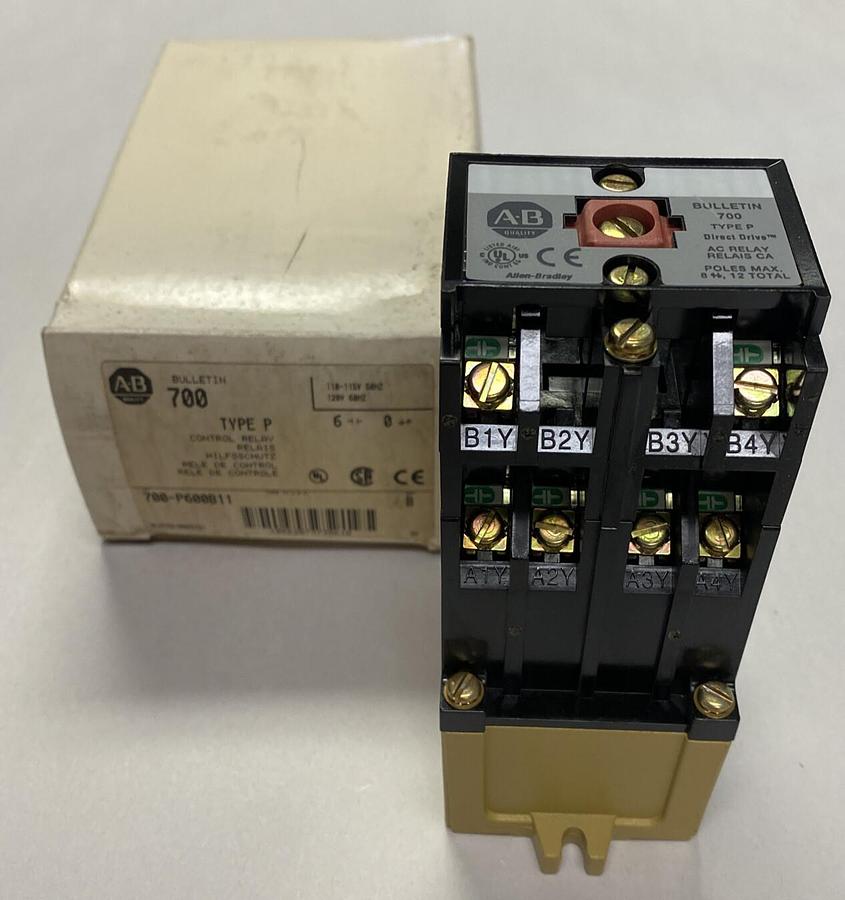 Used ALLEN BRADLEY,700-P600B11,SER B CONTROL RELAY NEW