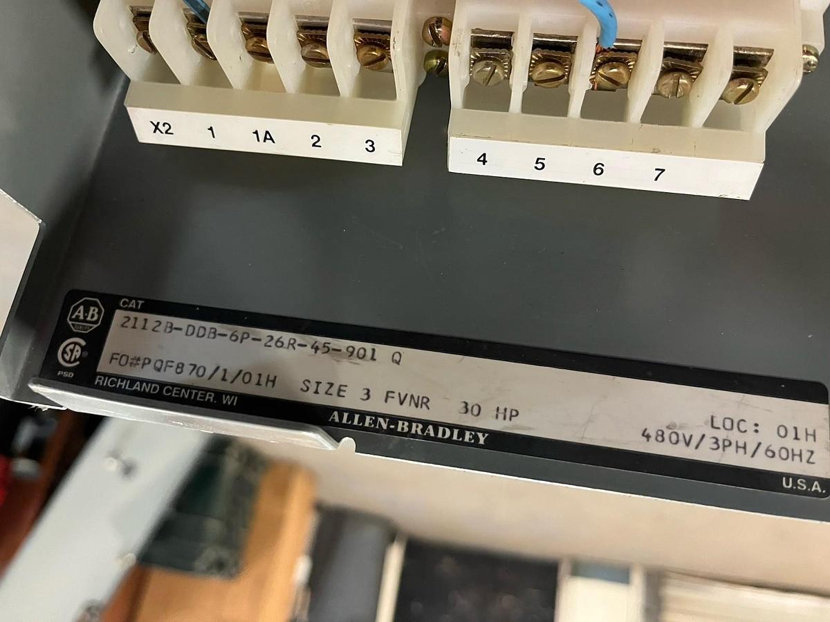 Used ALLEN BRADLEY,2112B,2100 SERIES SIZE 3 32" FUSED MCC BUCKET