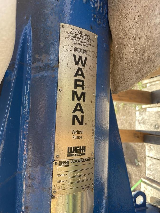 Weir Warman,4SRA1160B,Vertical Sump Pump