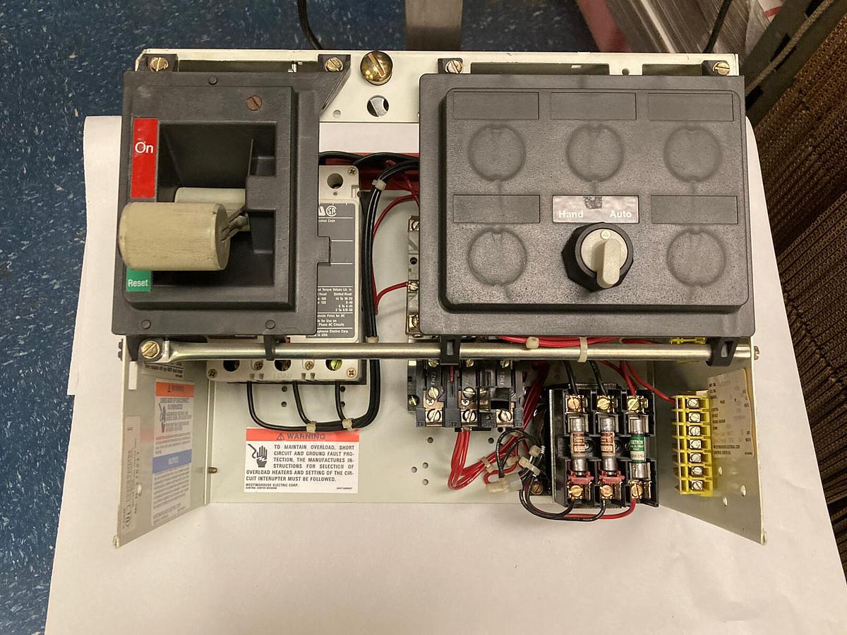 Used Westinghouse,Size 1,12 INCH MCC Starter Bucket  3 Amps