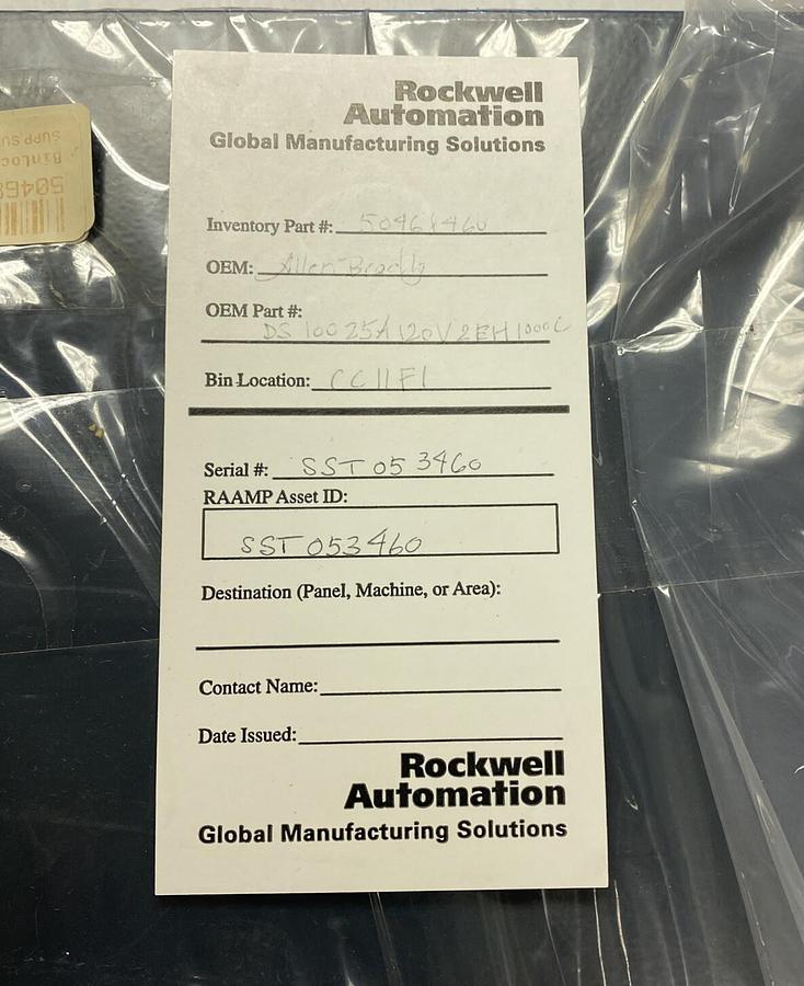 Used SOFTSWITCHING TECHNOLOGIES,DYSC DS10025A120V2EH1000C,DYNAMIC SAG CONNECTOR