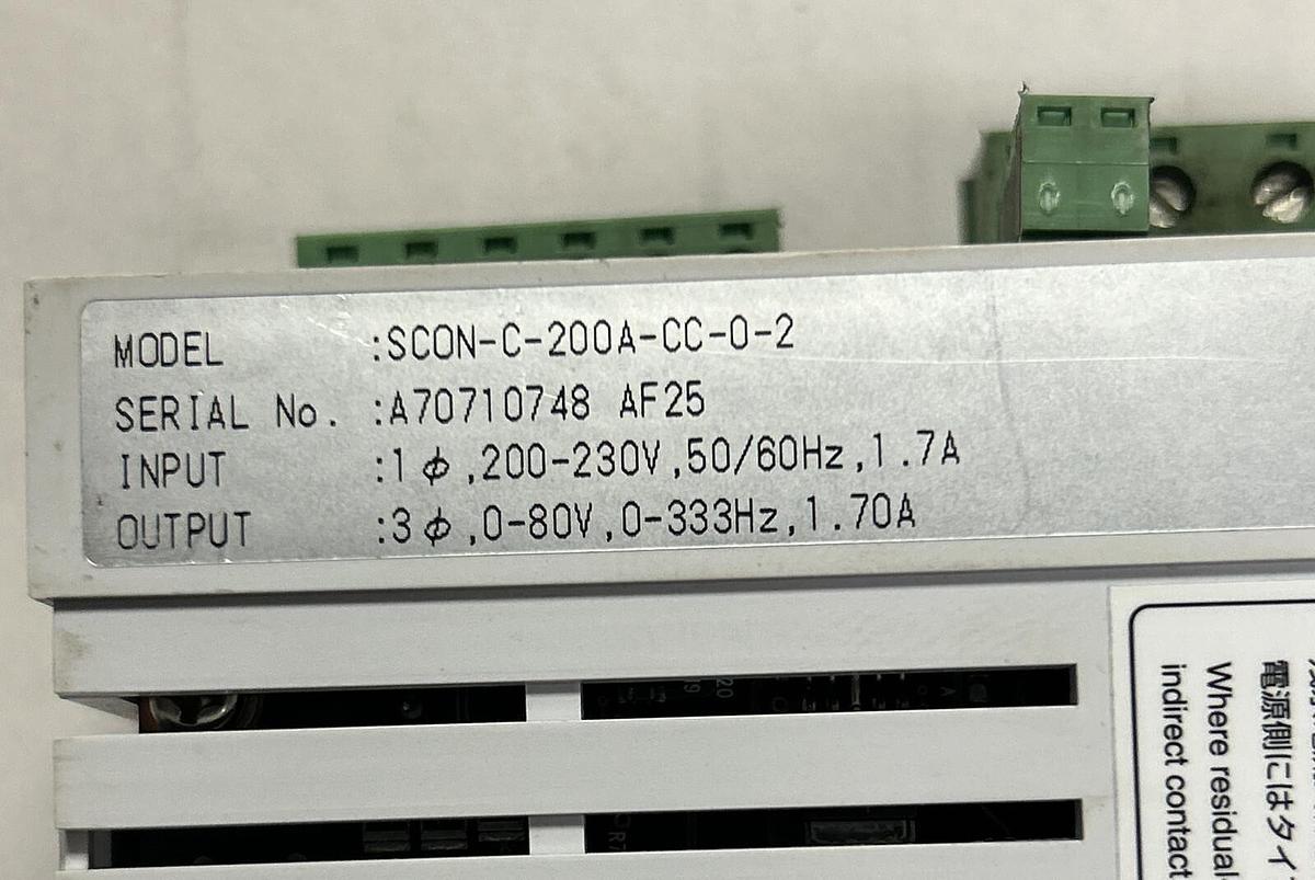 Used IAI CORPORATION,SC0N-C-200A-CC-0-2, ACTUATOR CONTROL