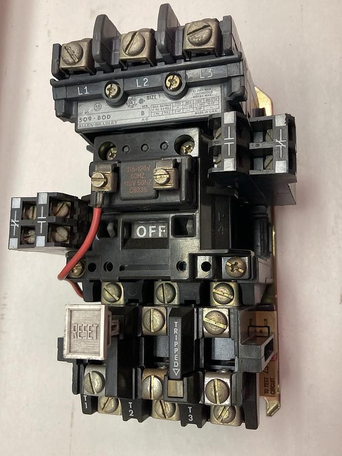 Used Allen-Bradley,509-BOD,Nema Full Voltage Non-Reversing Starter Size 1 115-120V 60