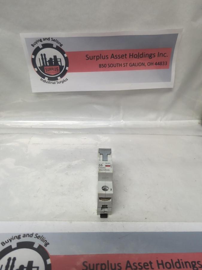 Used EATON,WMZS1D05,1-POLE CIRCUIT BREAKER 5 AMP PRE-OWNED