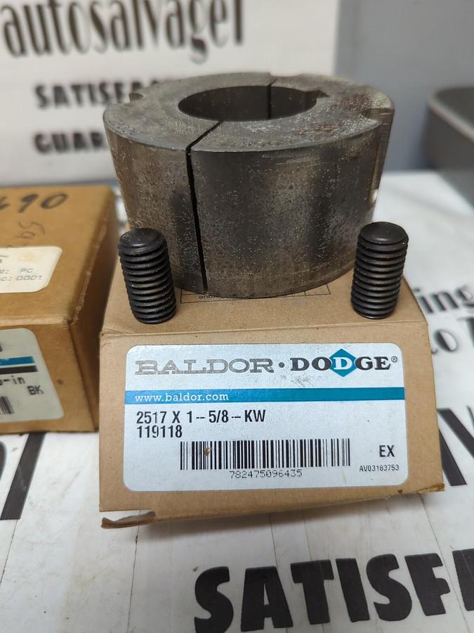 BALDOR DODGE,119118 2517X1-5/8-KW,TAPER-LOCK BUSHINGS LOT OF 2 NOS