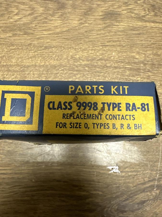 Square D,9998 Type RA-81,Contact Kit for Size 0 Types B R & BH