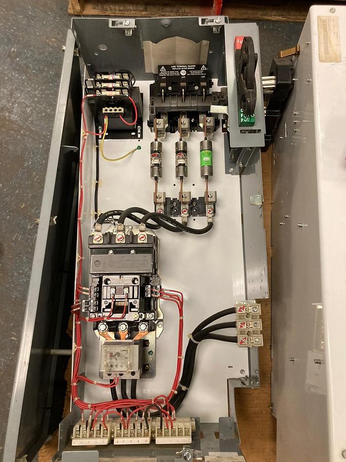 Used Allen-Bradley,2100 2112,Size 3 Fused MCC 32 Inch Starter Feeder Bucket