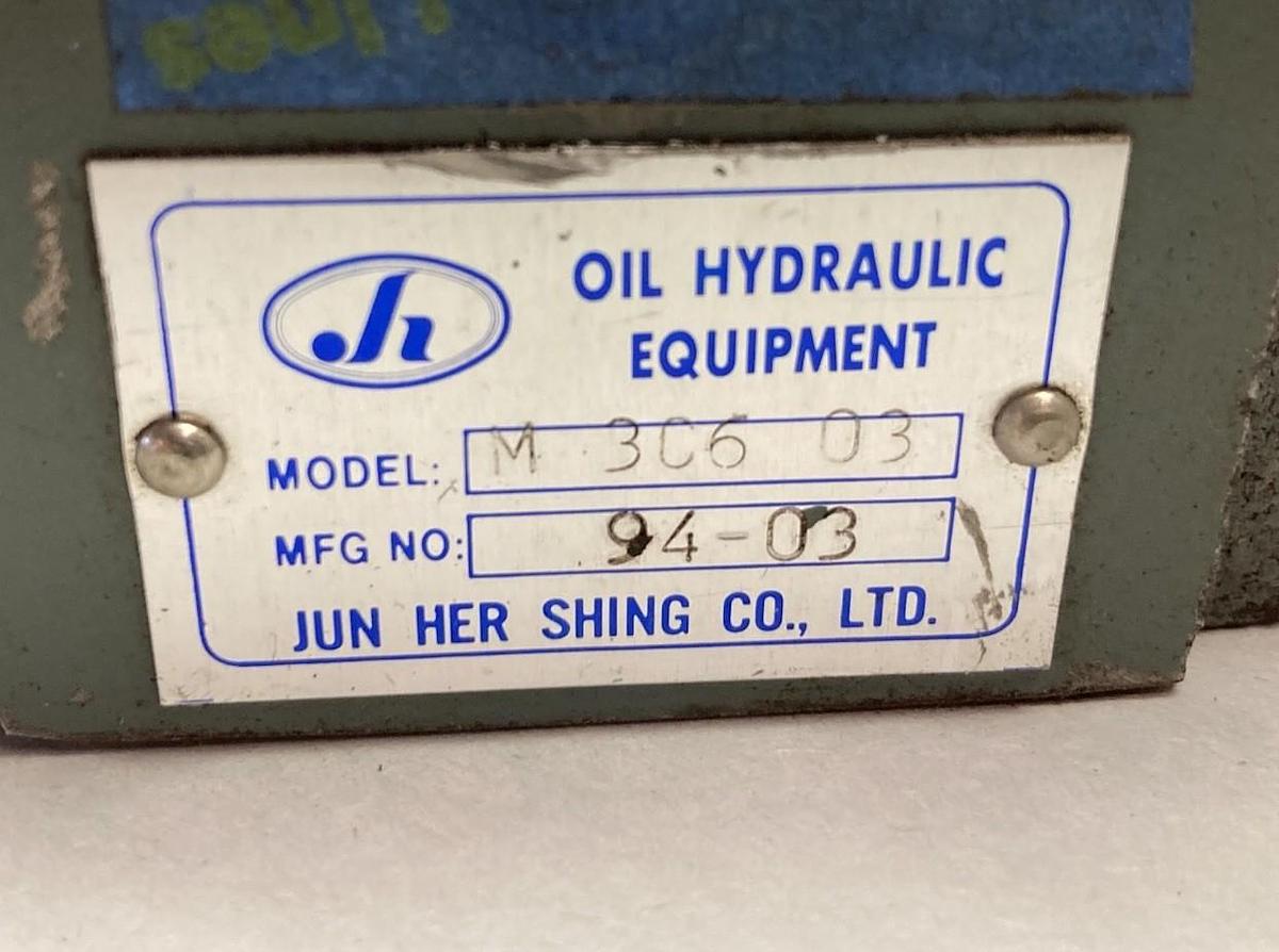 Used Jun Her Shing,Model M-3C6-03,Oil Hydraulic Equipment