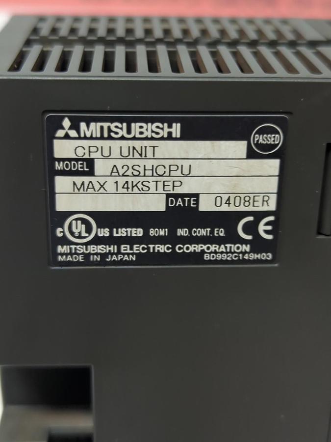 Used MITSUBISHI,A2SHCPU,CPU UNIT MAX 14KSTEP PRE-OWNED