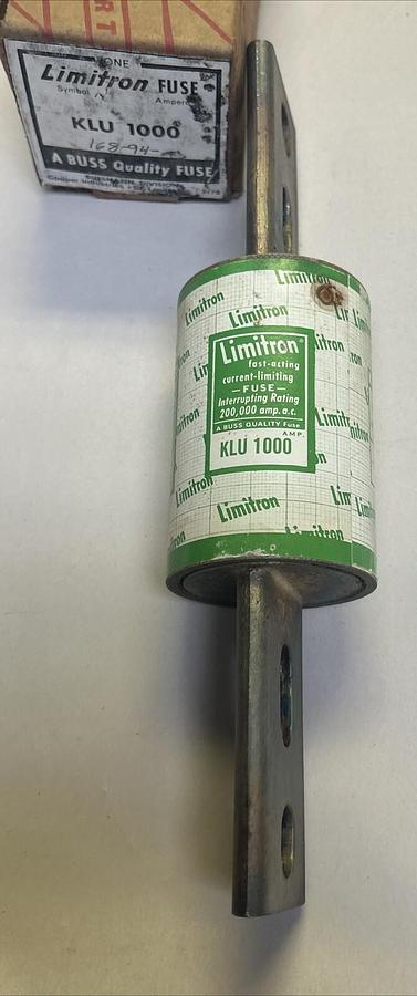 Used BUSSMANN,KLU1000,LIMITRON FUSE 1000A 600V NEW