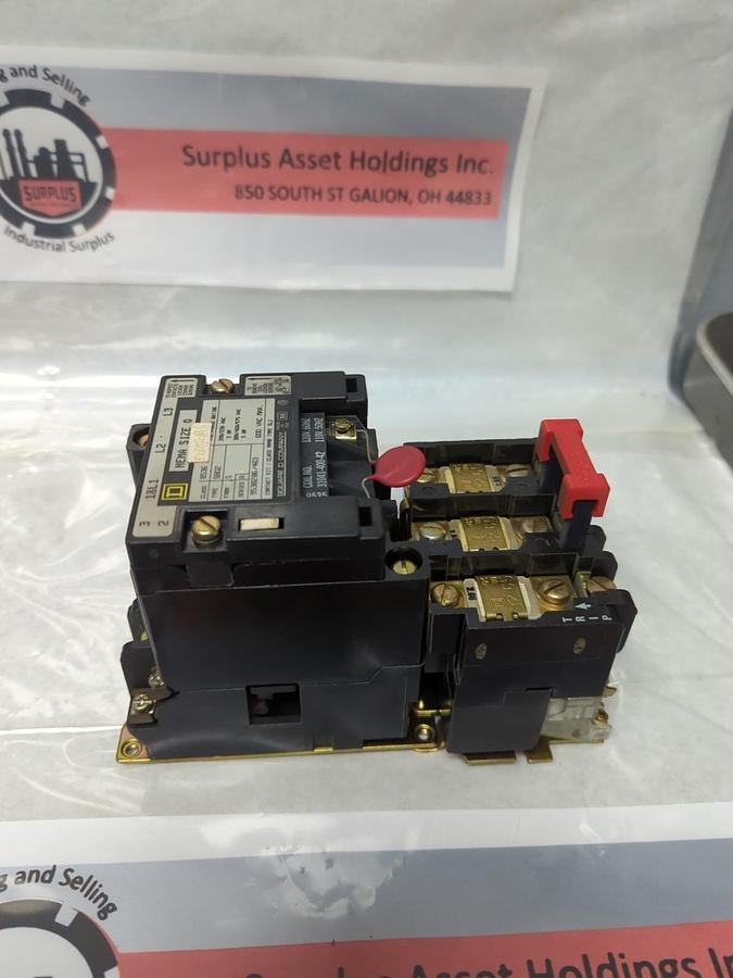 Used SQUARE D,8536-SB02,MOTOR STARTER 3-POLE SERIES A SIZE 0 PRE-OWNED