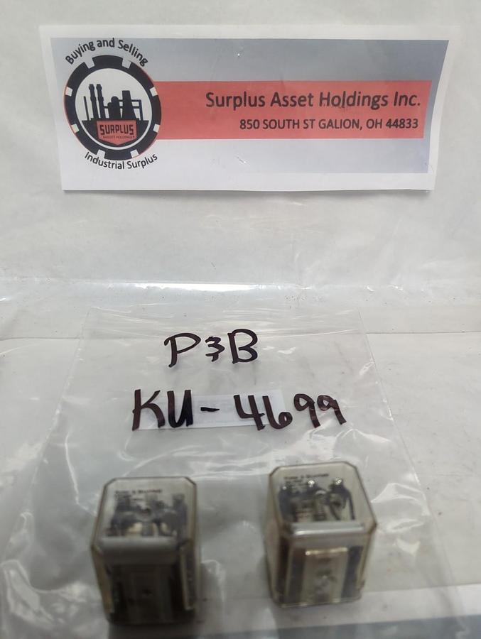 Used POTTER & BRUMFIELD,KU-4699,RELAY LOT OF 2 PRE-OWNED
