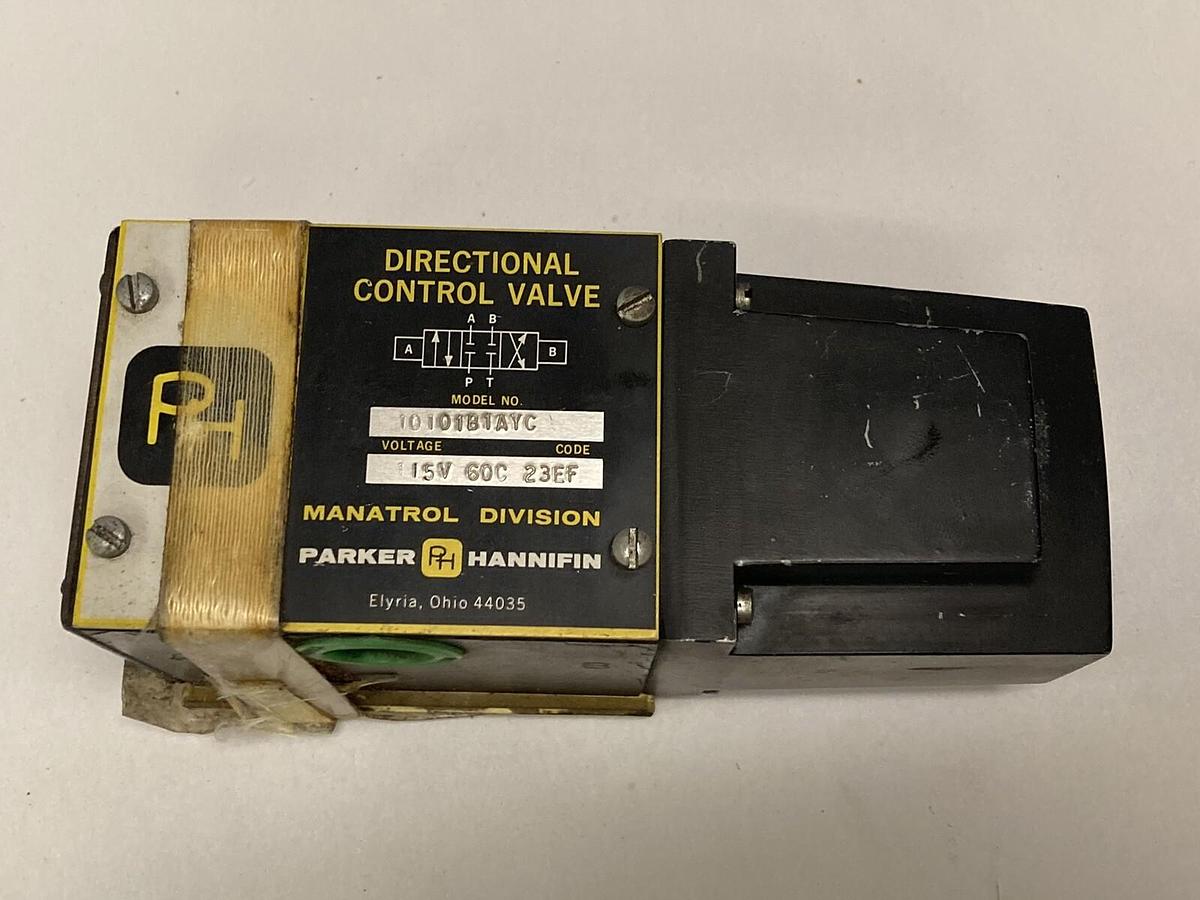 Used Parker Hannifin,10101B1AYC,Directional Control Valve 115V 60C 23EF