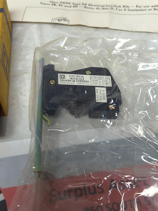 SQUARE D,9999-SX-9,ELECTRICAL INTERLOCK NOS