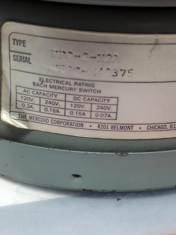 Used MERCOID,PPQ-2-X2A,CONTROL SWITCH PRE-OWNED