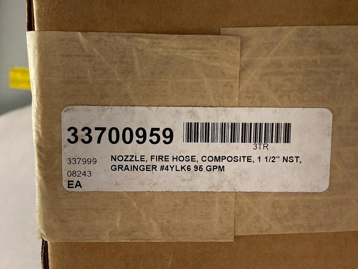 Used Grainger,4YLK6,Fire Hose Nozzle 1-1/2 Inch NST 95 GPM