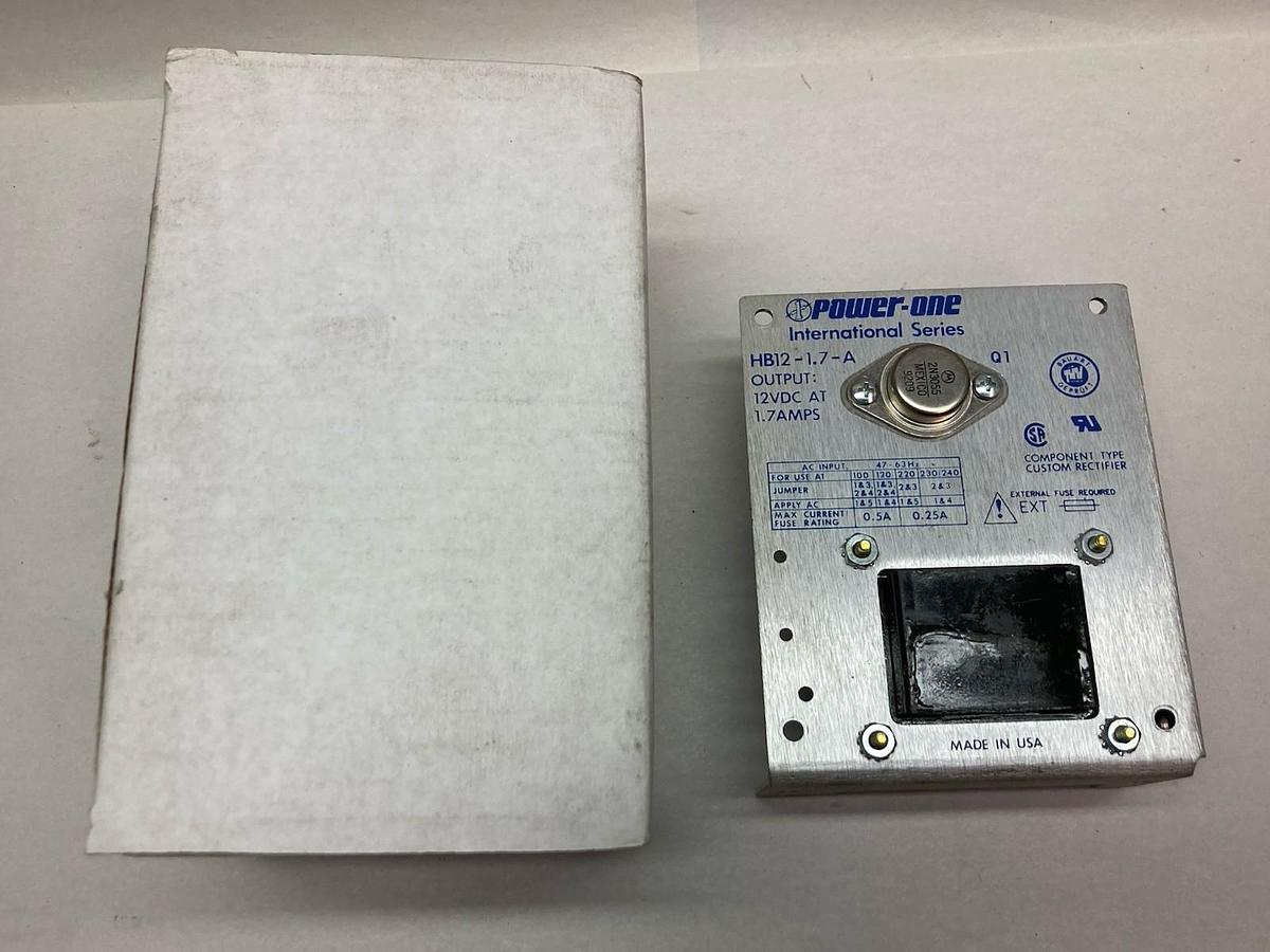 Used Power One,HB12-1.7-A,Power Supply 12VDC 1.7A