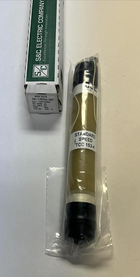 Used S&C ELECTRIC,123100R4,SM-4 FUSE REFILL 65E A 25KV NEW
