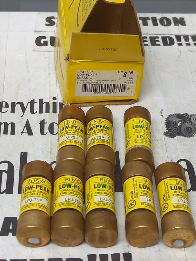 COOPER BUSSMANN,LPJ-7SP,LOW-PEAK FUSES BOX OF 8 NOS