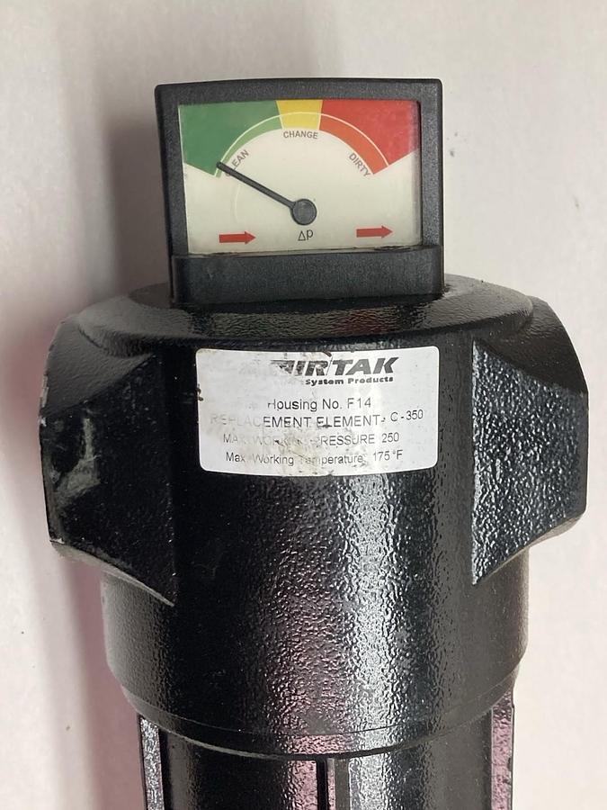Used Air/Tak,Housing No. F14,Compressed Air Filter 250 PSI Max