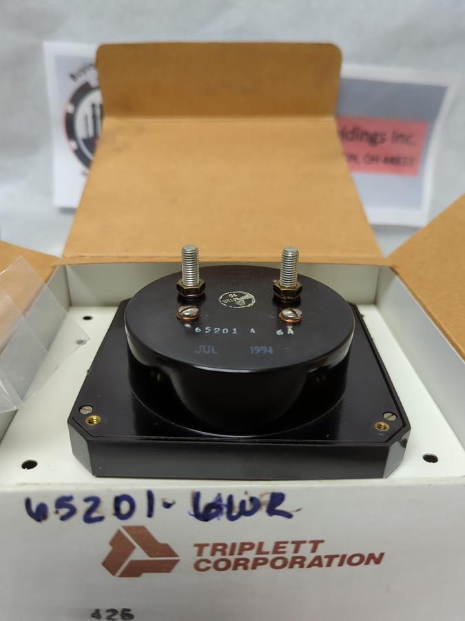 TRIPLETT,65201-6WR,PANEL METER 800-0-800 D.C AMPERES NOS
